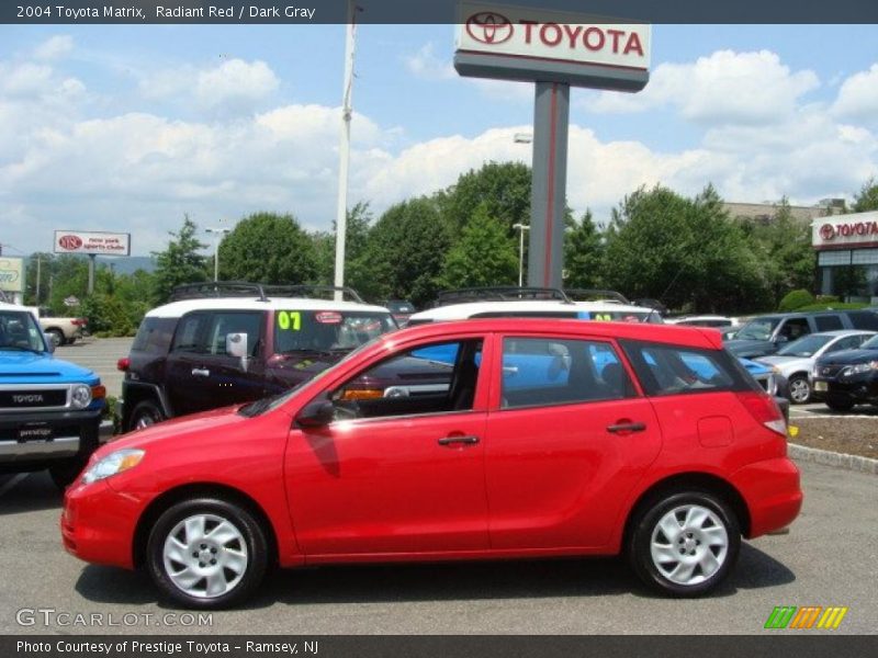 Radiant Red / Dark Gray 2004 Toyota Matrix