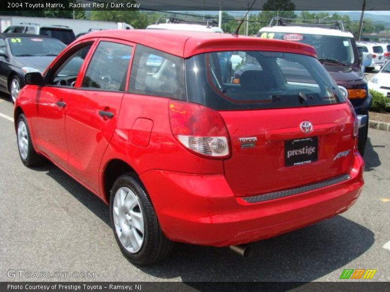 Radiant Red / Dark Gray 2004 Toyota Matrix