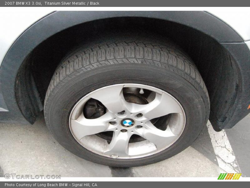Titanium Silver Metallic / Black 2007 BMW X3 3.0si