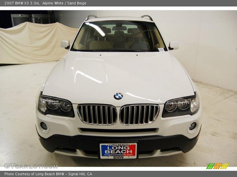Alpine White / Sand Beige 2007 BMW X3 3.0si