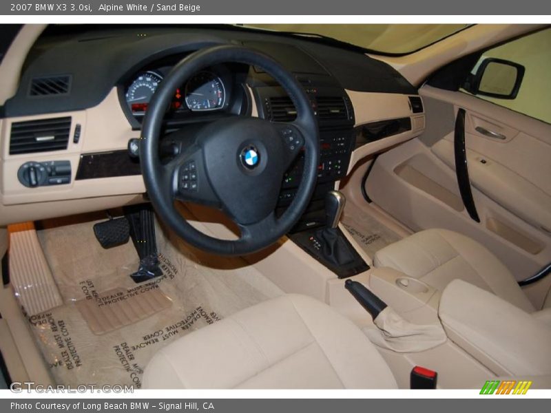 Alpine White / Sand Beige 2007 BMW X3 3.0si