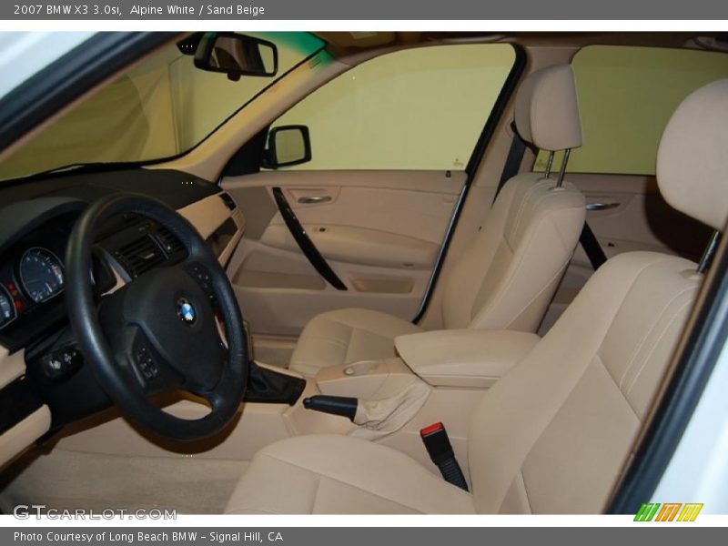 Alpine White / Sand Beige 2007 BMW X3 3.0si
