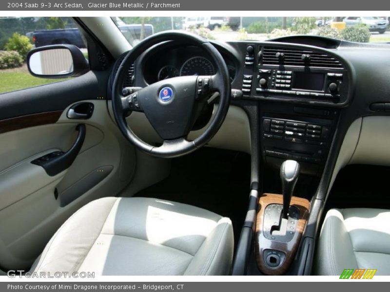 Glacier Blue Metallic / Parchment 2004 Saab 9-3 Arc Sedan
