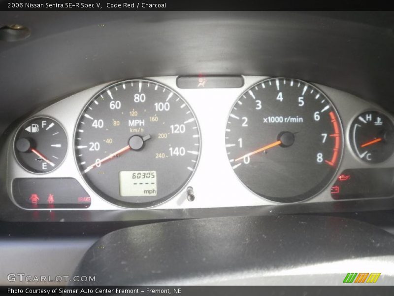 Code Red / Charcoal 2006 Nissan Sentra SE-R Spec V