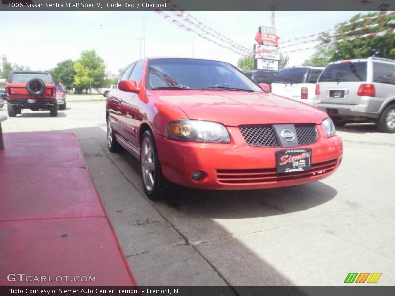 Code Red / Charcoal 2006 Nissan Sentra SE-R Spec V
