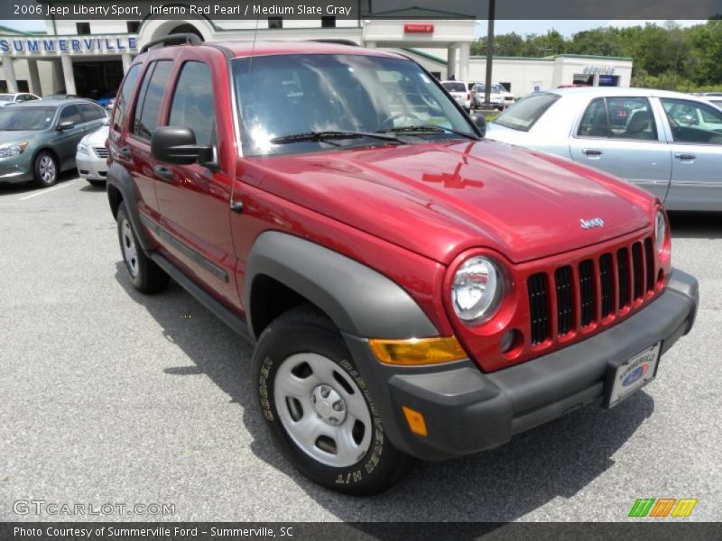 Inferno Red Pearl / Medium Slate Gray 2006 Jeep Liberty Sport