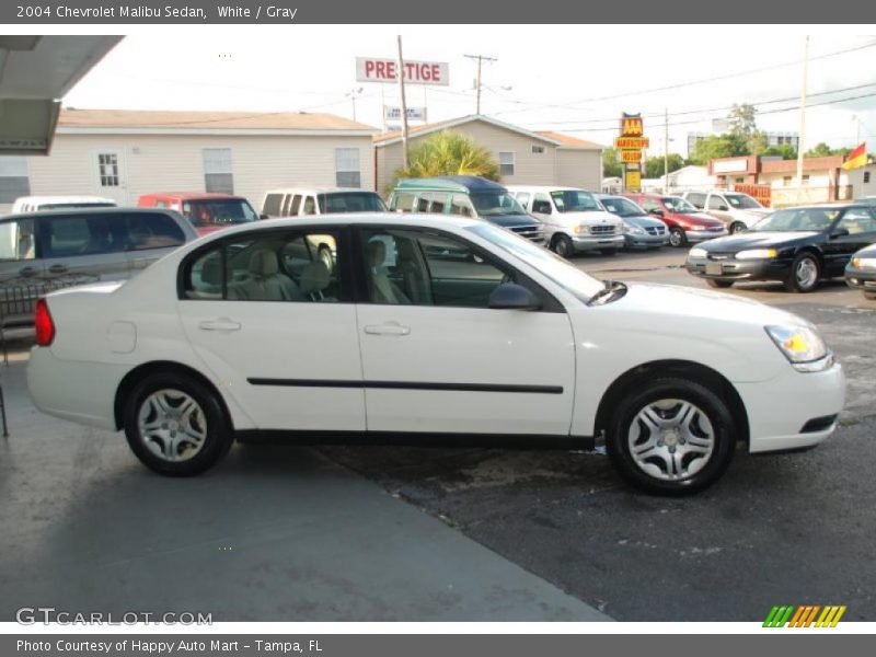 White / Gray 2004 Chevrolet Malibu Sedan