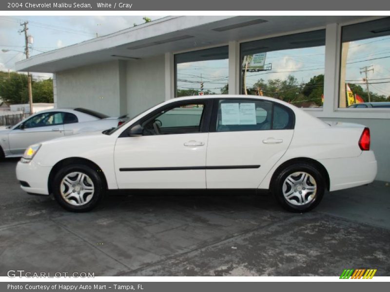 White / Gray 2004 Chevrolet Malibu Sedan