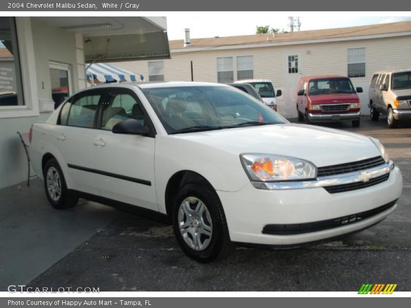 White / Gray 2004 Chevrolet Malibu Sedan