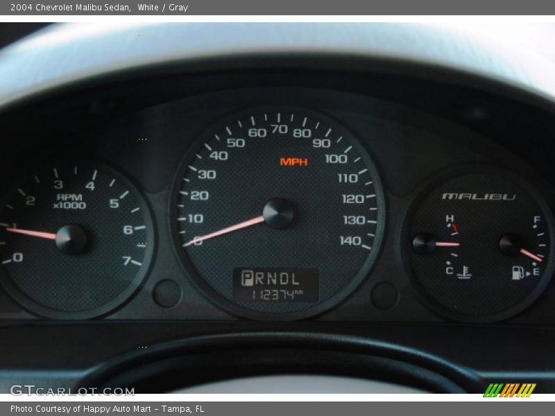 White / Gray 2004 Chevrolet Malibu Sedan