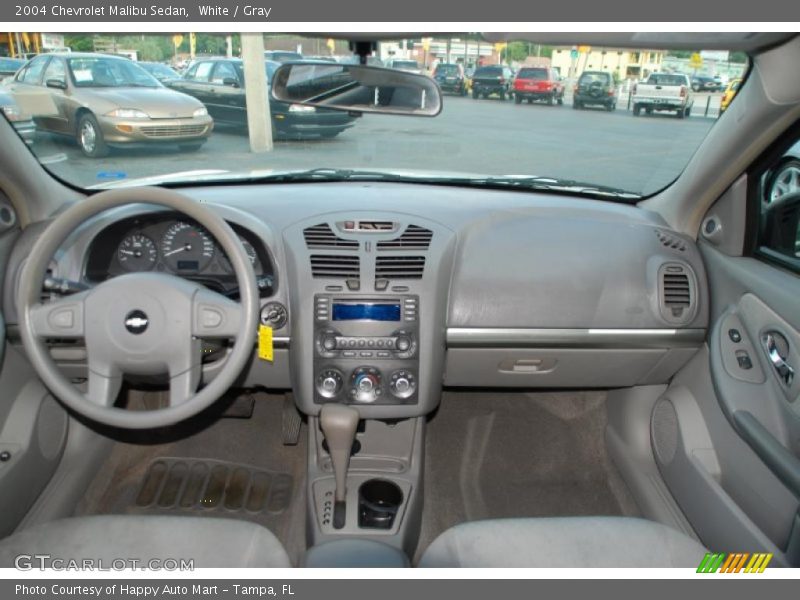 White / Gray 2004 Chevrolet Malibu Sedan