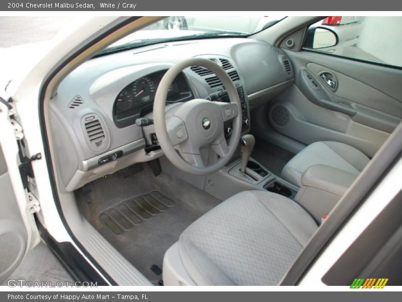 White / Gray 2004 Chevrolet Malibu Sedan
