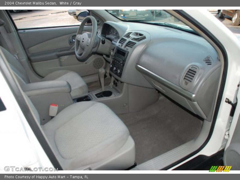 White / Gray 2004 Chevrolet Malibu Sedan