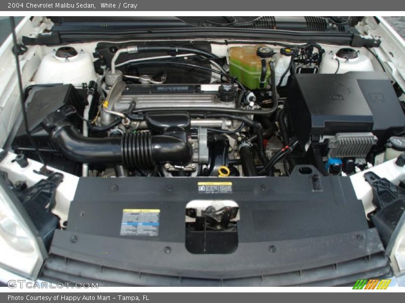 White / Gray 2004 Chevrolet Malibu Sedan