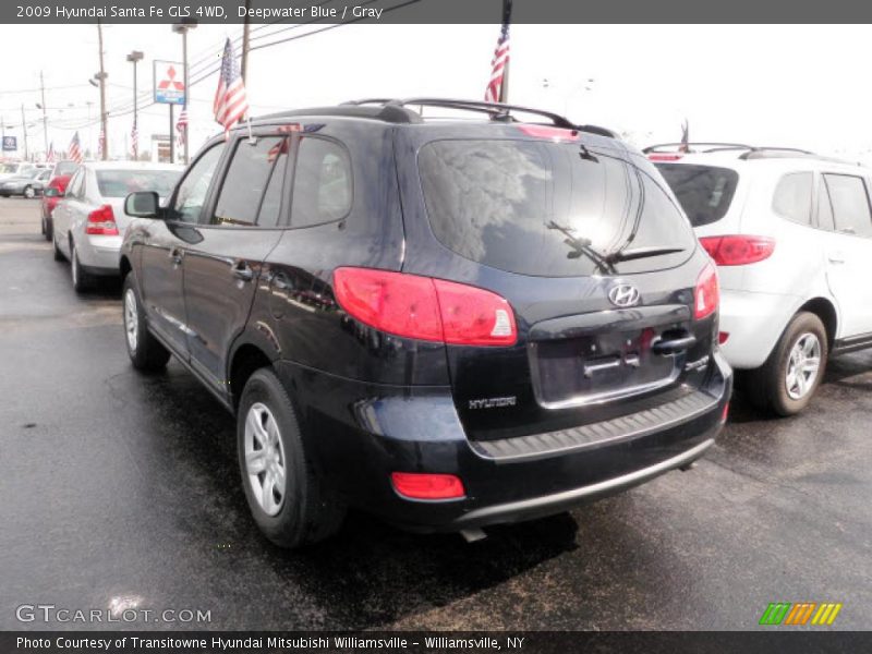 Deepwater Blue / Gray 2009 Hyundai Santa Fe GLS 4WD