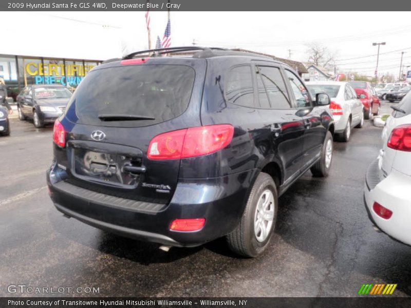 Deepwater Blue / Gray 2009 Hyundai Santa Fe GLS 4WD