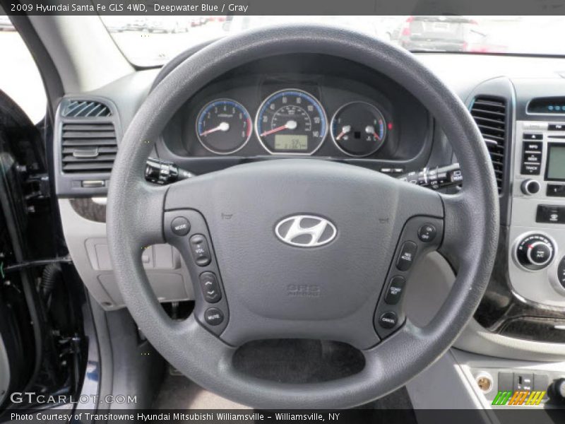 Deepwater Blue / Gray 2009 Hyundai Santa Fe GLS 4WD