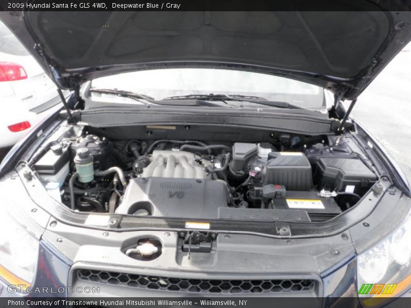 Deepwater Blue / Gray 2009 Hyundai Santa Fe GLS 4WD