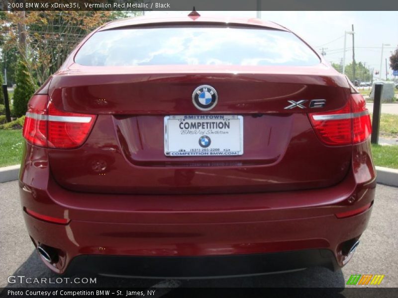 Vermilion Red Metallic / Black 2008 BMW X6 xDrive35i