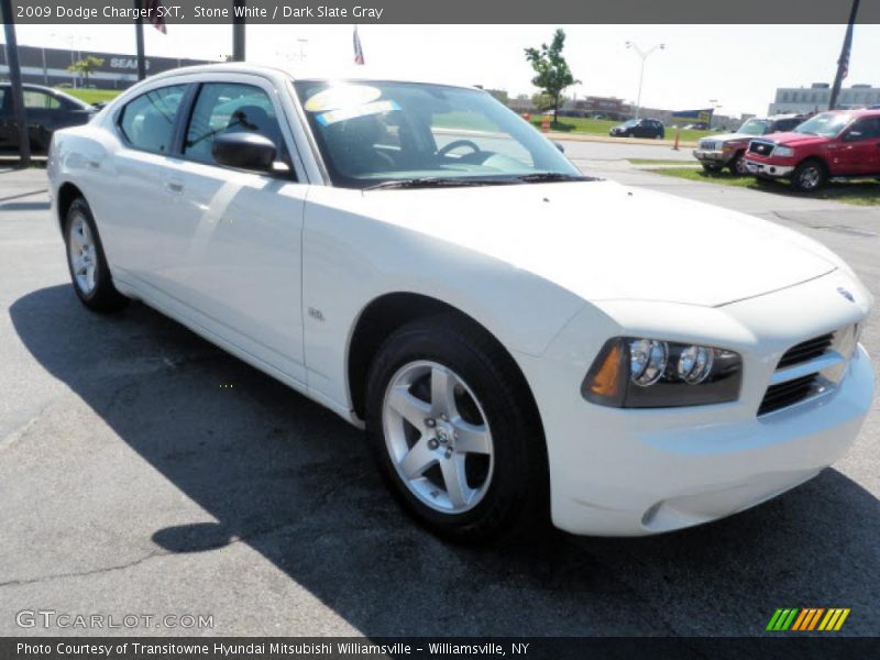 Stone White / Dark Slate Gray 2009 Dodge Charger SXT