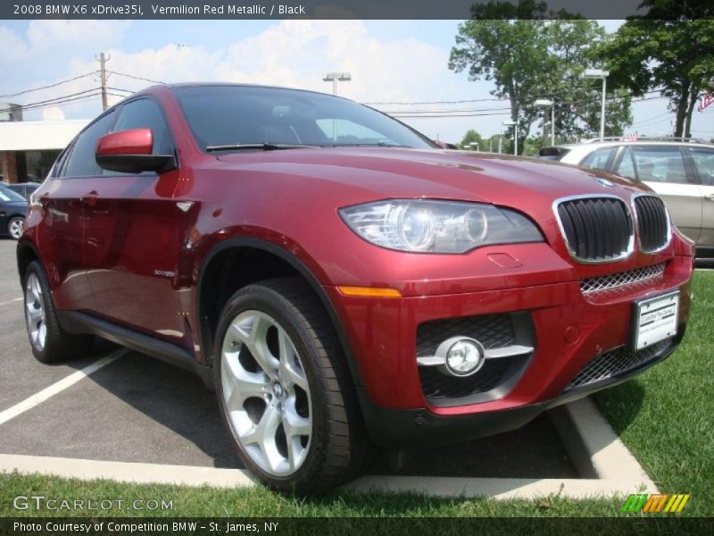 Vermilion Red Metallic / Black 2008 BMW X6 xDrive35i