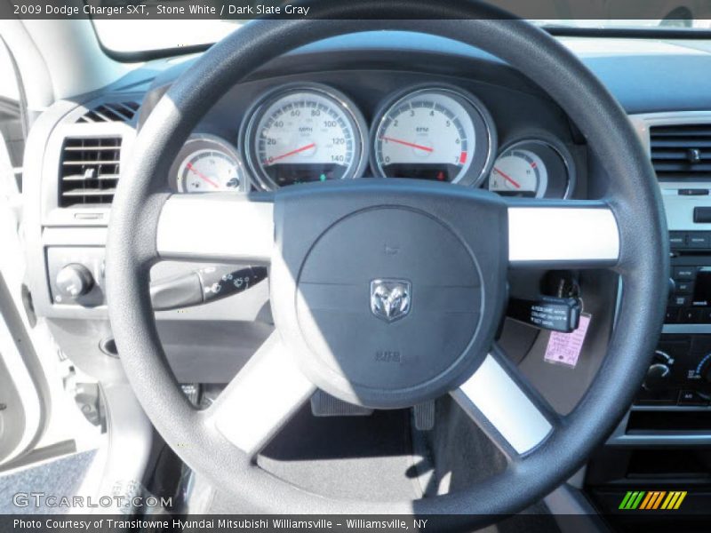Stone White / Dark Slate Gray 2009 Dodge Charger SXT