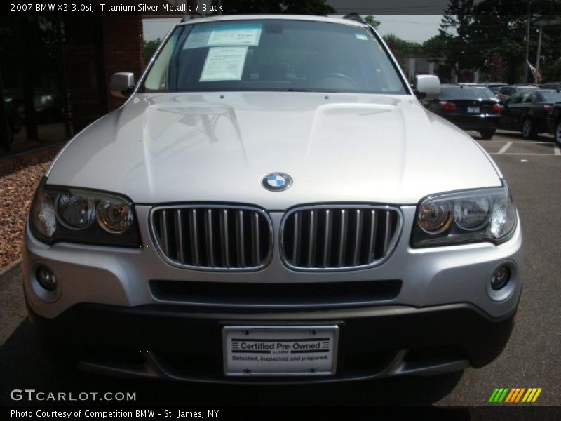 Titanium Silver Metallic / Black 2007 BMW X3 3.0si