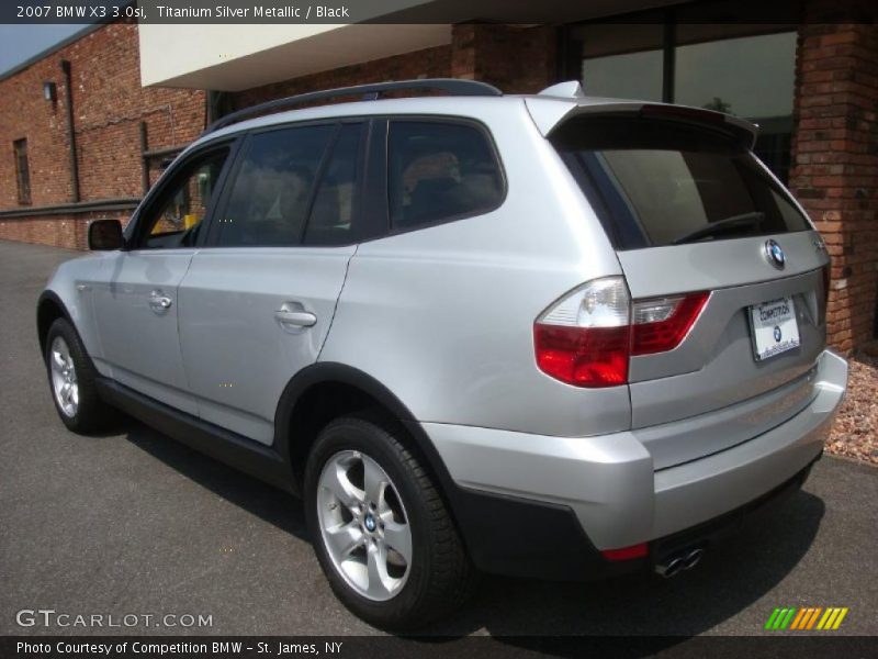 Titanium Silver Metallic / Black 2007 BMW X3 3.0si