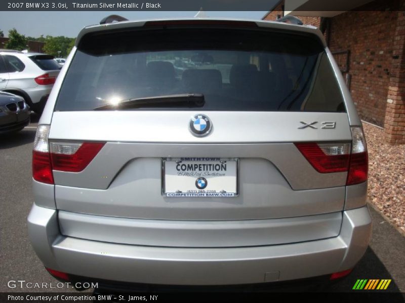 Titanium Silver Metallic / Black 2007 BMW X3 3.0si