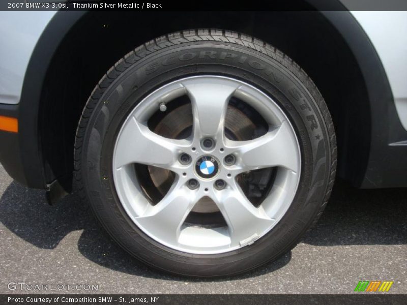 Titanium Silver Metallic / Black 2007 BMW X3 3.0si