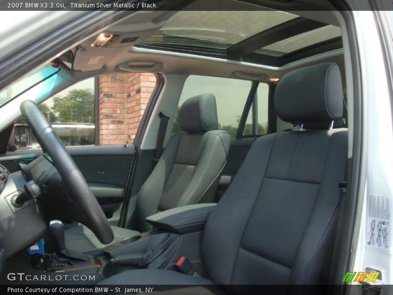 Titanium Silver Metallic / Black 2007 BMW X3 3.0si