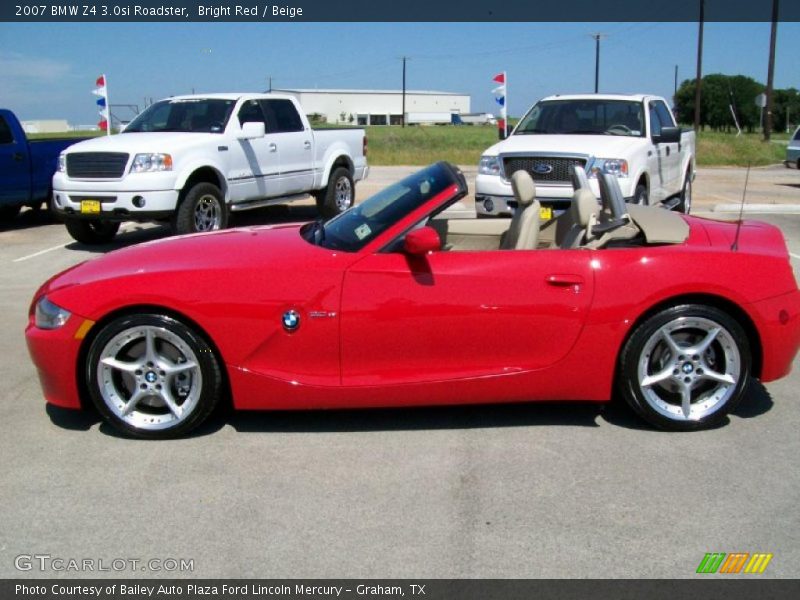 Bright Red / Beige 2007 BMW Z4 3.0si Roadster
