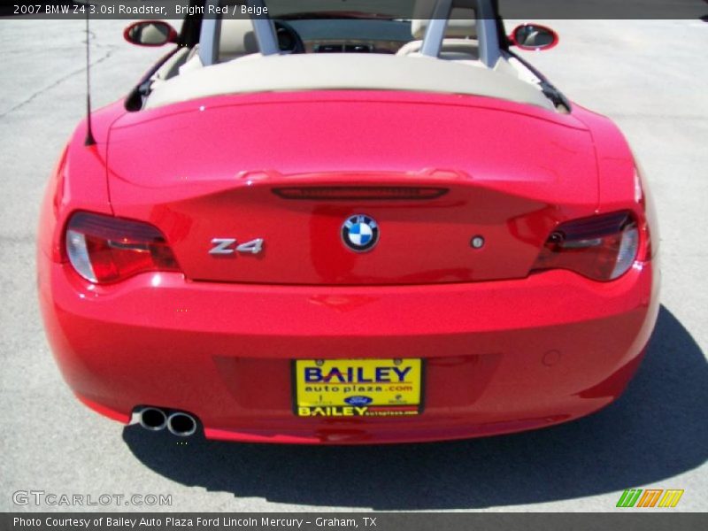 Bright Red / Beige 2007 BMW Z4 3.0si Roadster