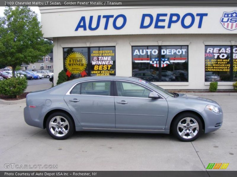 Golden Pewter Metallic / Titanium 2009 Chevrolet Malibu LT Sedan