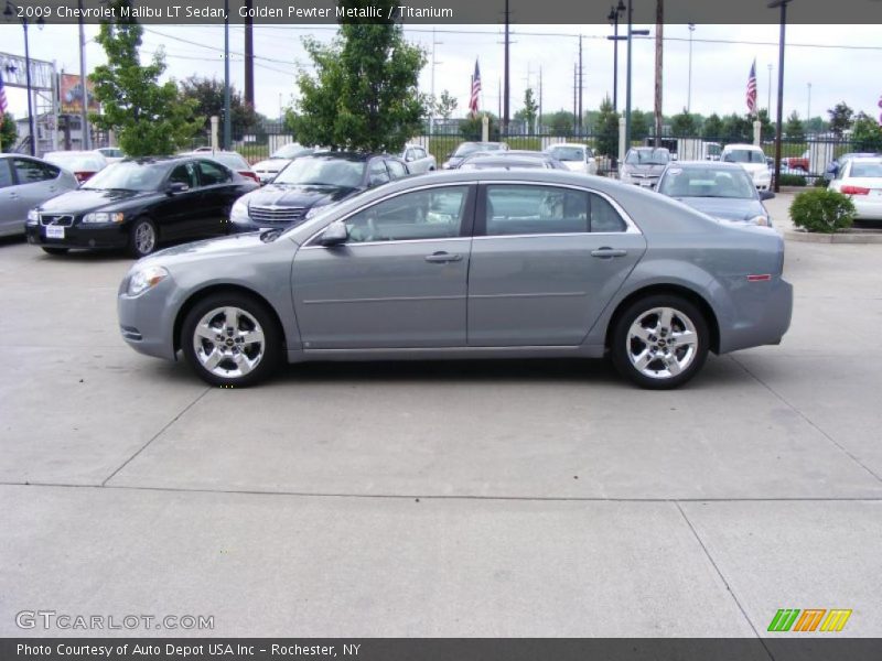 Golden Pewter Metallic / Titanium 2009 Chevrolet Malibu LT Sedan