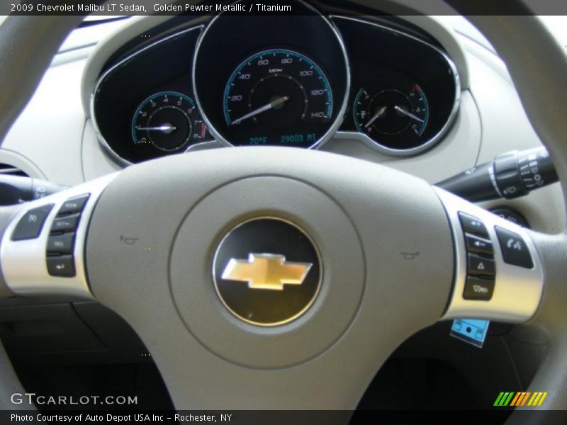 Golden Pewter Metallic / Titanium 2009 Chevrolet Malibu LT Sedan