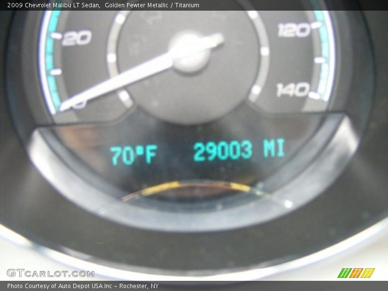 Golden Pewter Metallic / Titanium 2009 Chevrolet Malibu LT Sedan