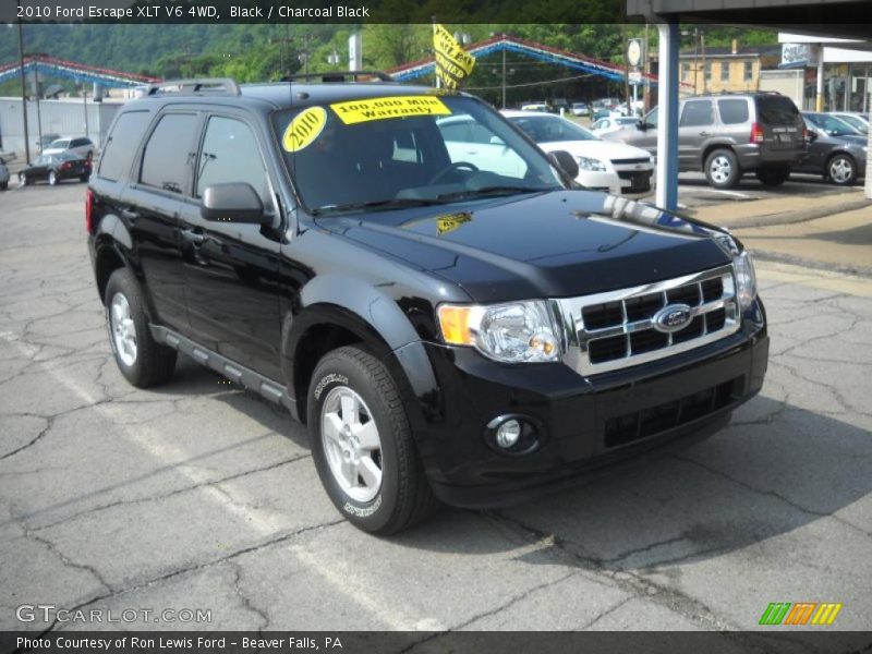 Black / Charcoal Black 2010 Ford Escape XLT V6 4WD