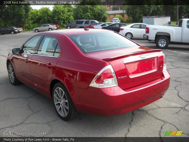 Redfire Metallic / Charcoal Black 2008 Ford Fusion SEL