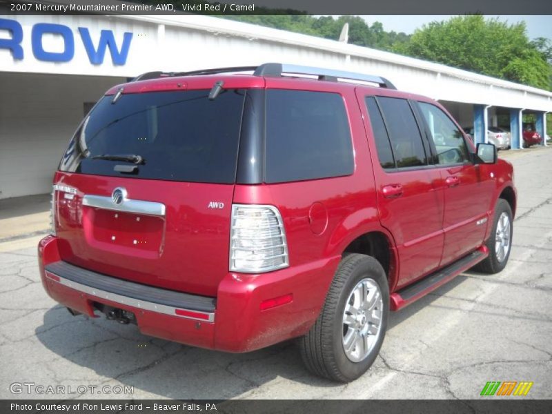 Vivid Red / Camel 2007 Mercury Mountaineer Premier AWD
