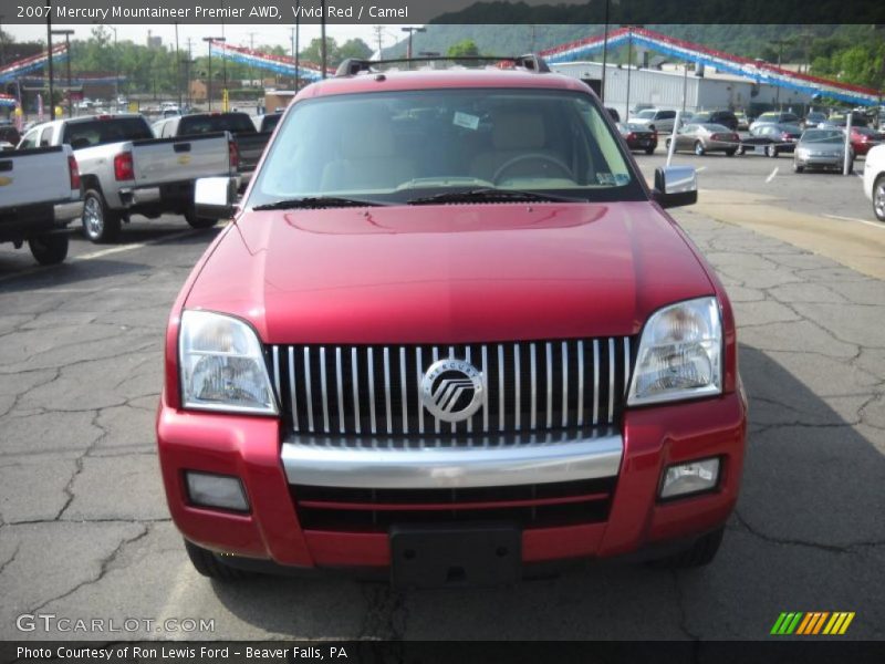 Vivid Red / Camel 2007 Mercury Mountaineer Premier AWD