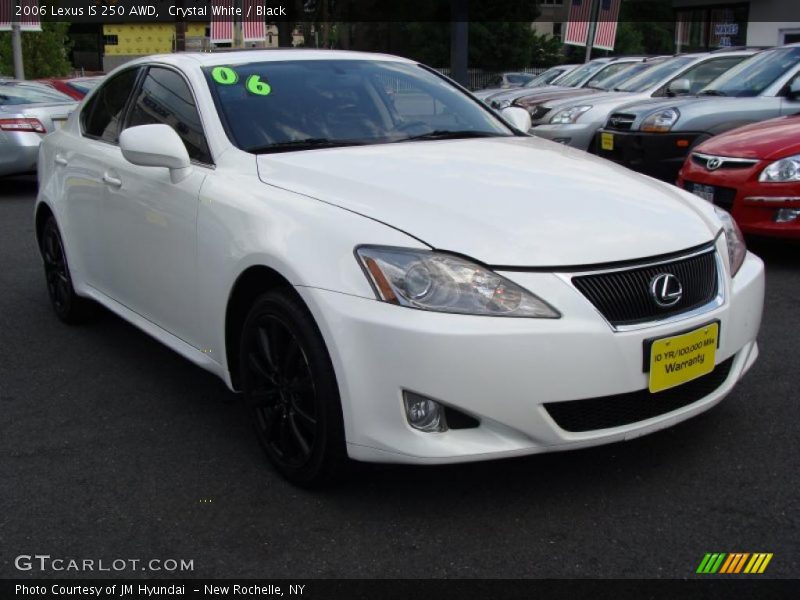 Crystal White / Black 2006 Lexus IS 250 AWD