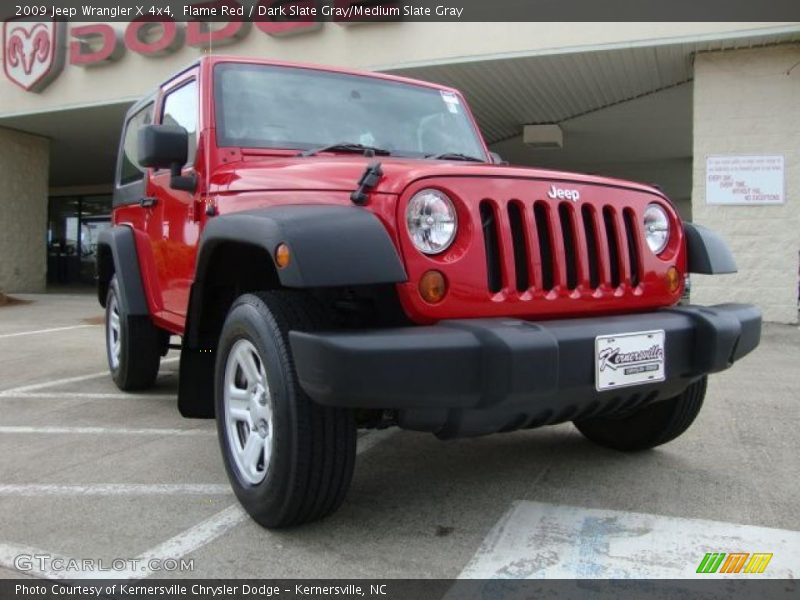 Flame Red / Dark Slate Gray/Medium Slate Gray 2009 Jeep Wrangler X 4x4