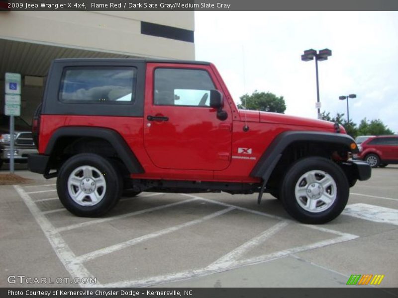 Flame Red / Dark Slate Gray/Medium Slate Gray 2009 Jeep Wrangler X 4x4