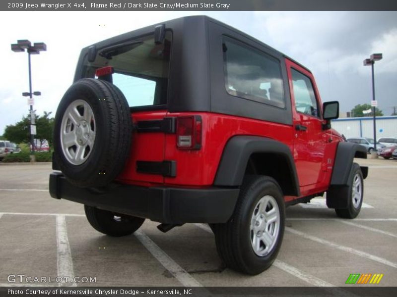 Flame Red / Dark Slate Gray/Medium Slate Gray 2009 Jeep Wrangler X 4x4