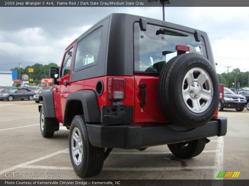 Flame Red / Dark Slate Gray/Medium Slate Gray 2009 Jeep Wrangler X 4x4