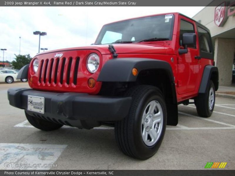 Flame Red / Dark Slate Gray/Medium Slate Gray 2009 Jeep Wrangler X 4x4