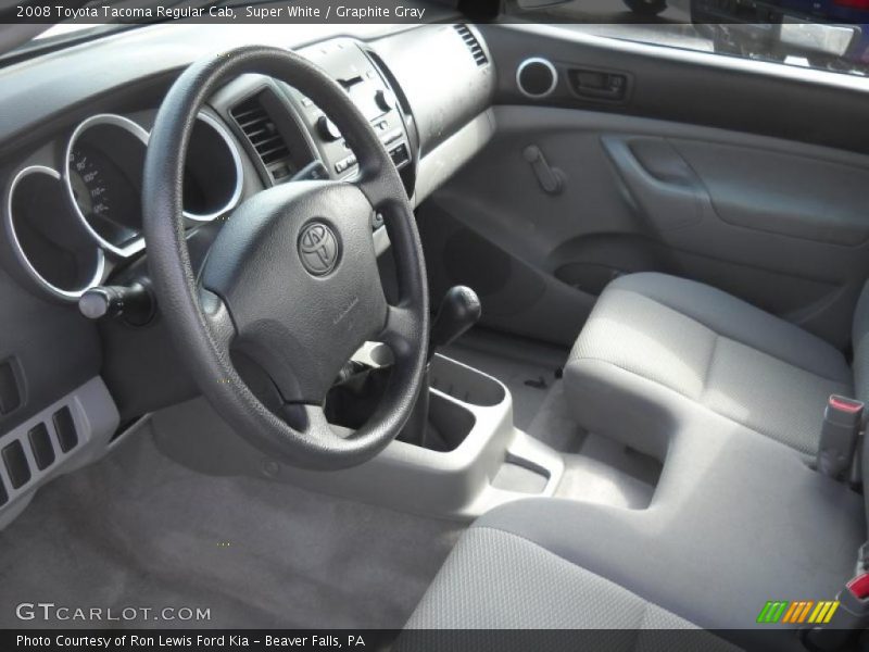 Super White / Graphite Gray 2008 Toyota Tacoma Regular Cab