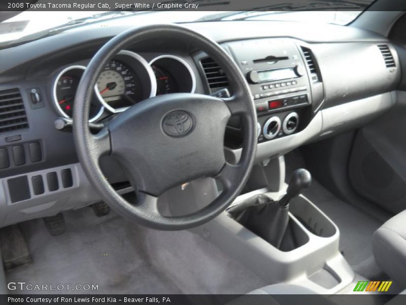 Super White / Graphite Gray 2008 Toyota Tacoma Regular Cab