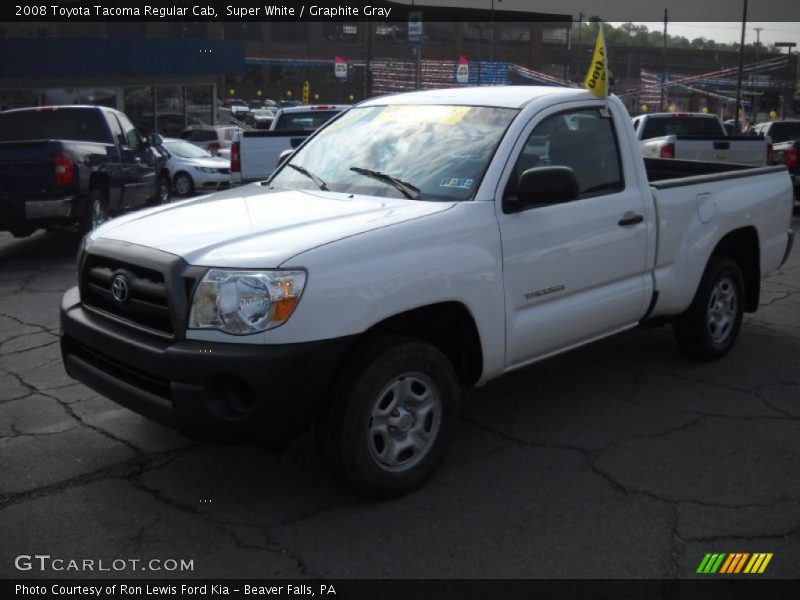 Super White / Graphite Gray 2008 Toyota Tacoma Regular Cab